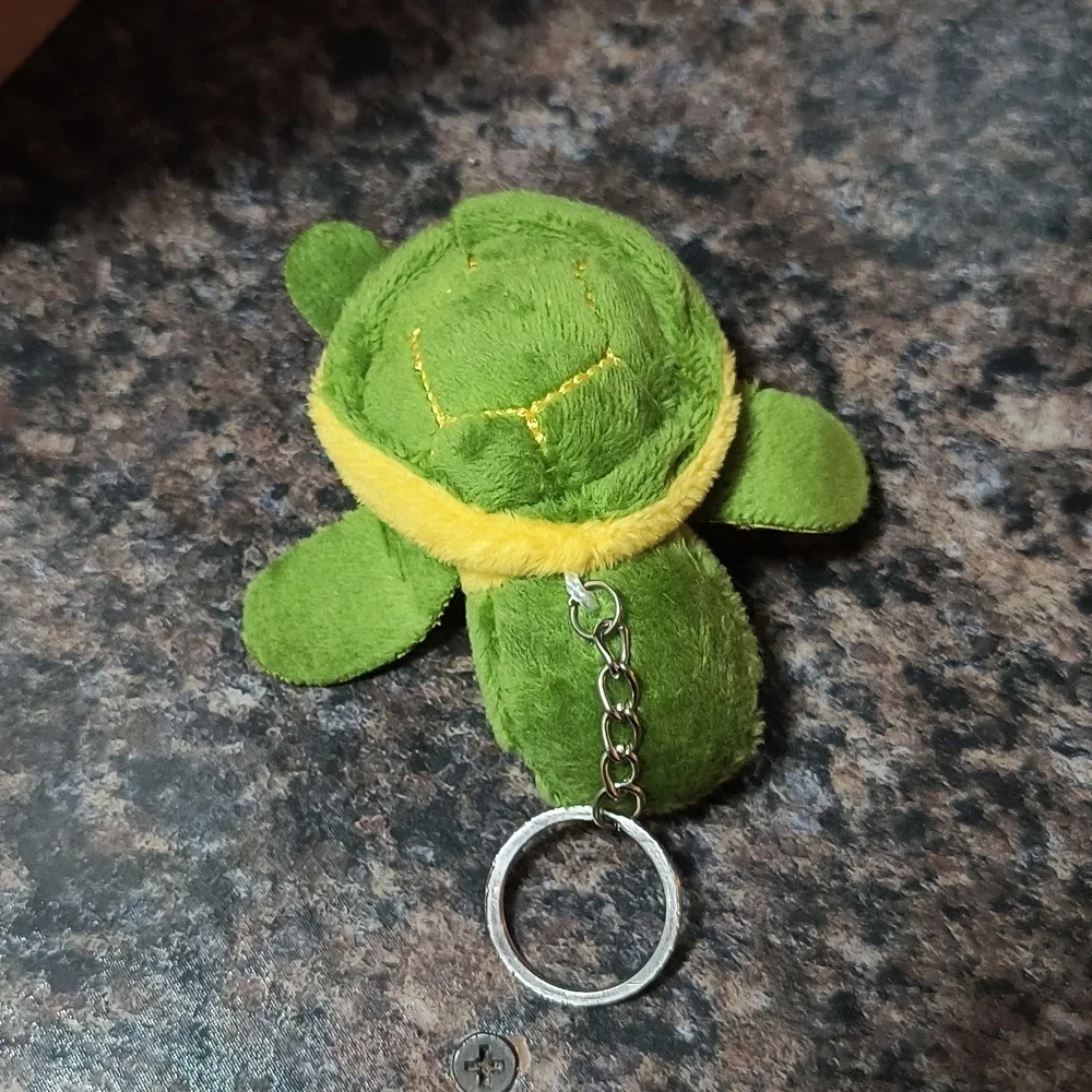 Green and Yellow Turtle Keychain
